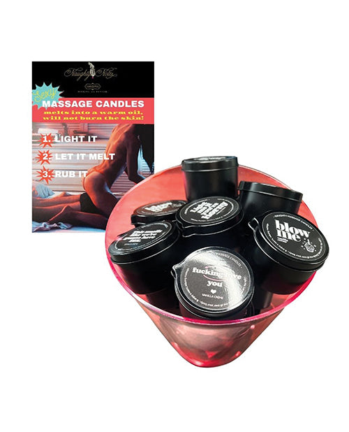 Kama Sutra 16 pc Pre Pack in a Bowl  Tin Massage Candle w/Pour Spout - 2 oz