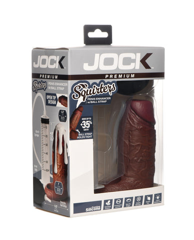 Curve Toys Jock Enhancers Squirting Silicone Penis Enhancer - Dark