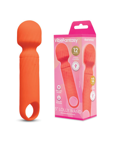 Vibe Fantasy 5" Lolly Mini Wand - Orange