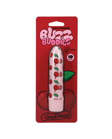 GoodHead Buzz Buddies 5" Multi-Speed Vibe - Cherries
