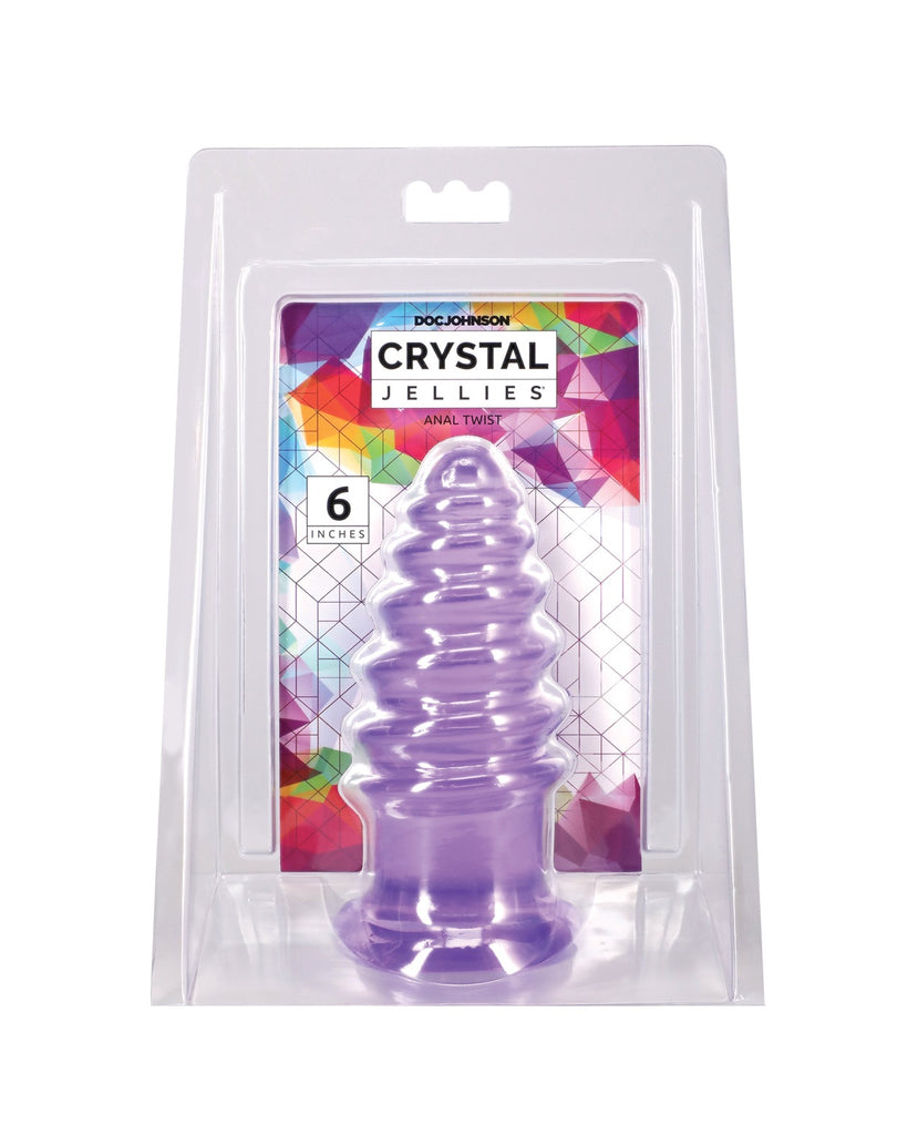 Crystal Jellies 6" Anal Twist - Purple