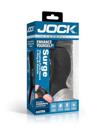 Curve Toys Jock Enhancers Surge Vibrating Penis Sleeve C-Ring w/Remote