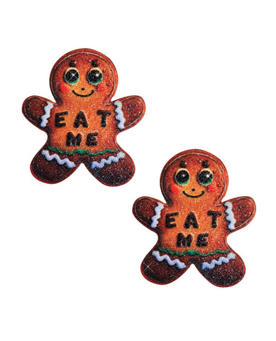 Neva Nude Yum Yum Gingerbread Man Glitter Pasties - Brown o/S