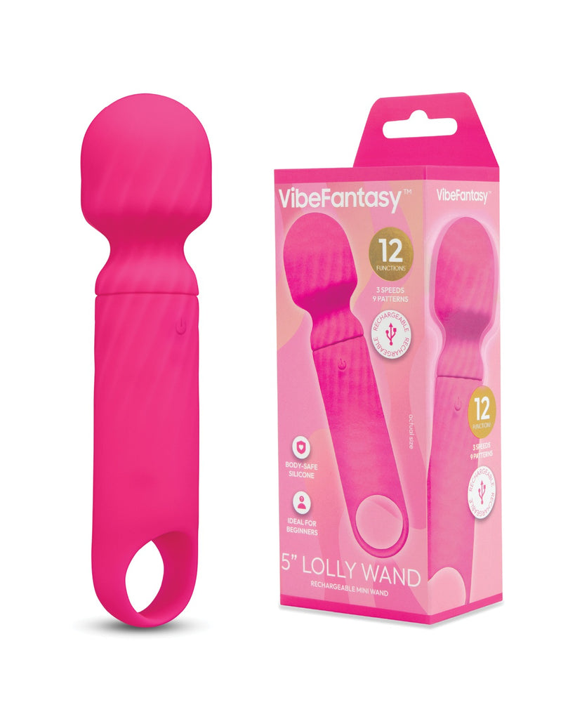 Vibe Fantasy 5" Lolly Mini Wand - Pink