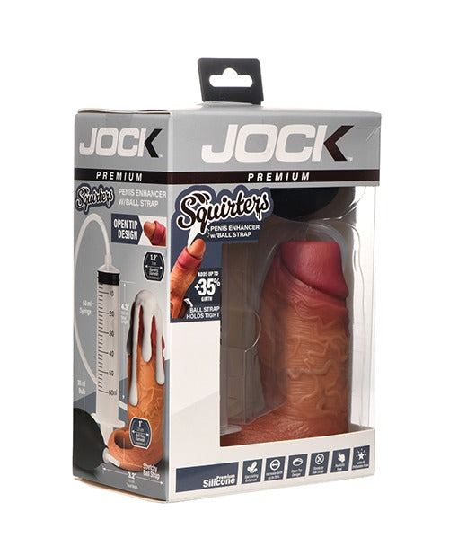 Curve Toys Jock Enhancers Squirting Silicone Penis Enhancer - Medium