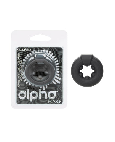Alpha Liquid Silicone Beaded Optimum Ring - Black