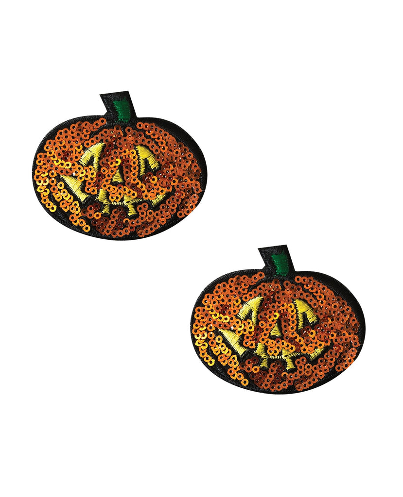 Neva Nude Pumpkin Sequin Pasties - Orange O/S