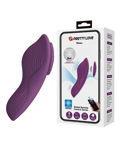 Pretty Love Mane Magnetic App- Controlled Panty Vibe - Purple