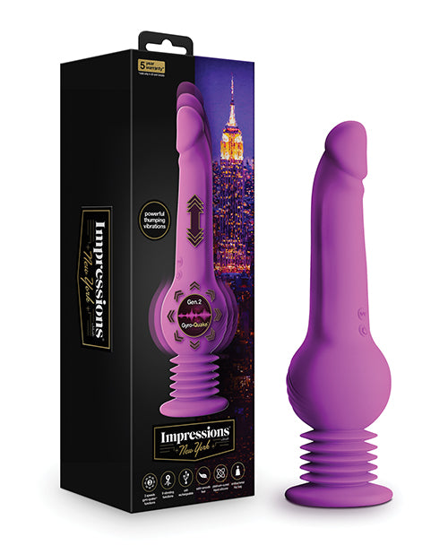 Blush Impressions New York Gyro Quake Dildo - Purple