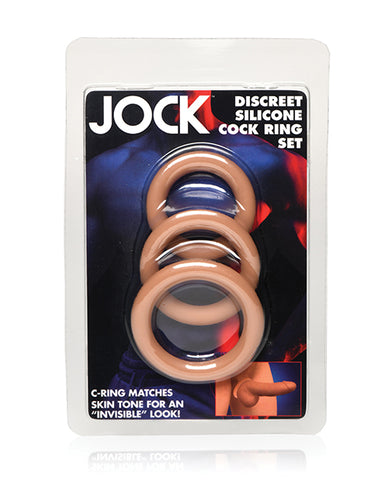 Curve Toys Jock Silicone Cock Ring Set of 3 - Medium