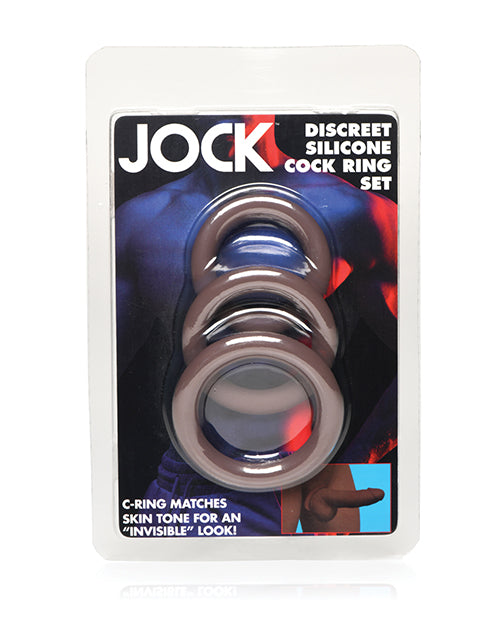 Curve Toys Jock Silicone Cock Ring Set of 3 - Dark