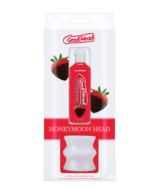 GoodHead Honeymoon Kit Includes Stroker & Slick Head Glide - 1 oz Bottle Chocolate Strawberry