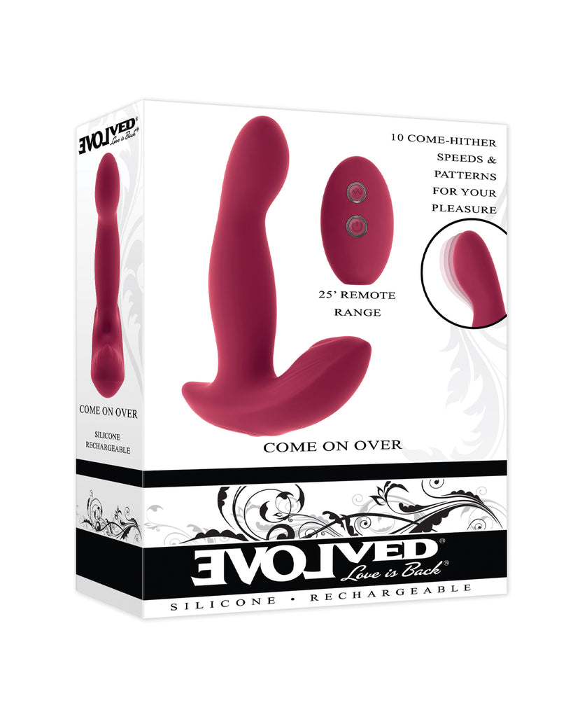 Evolved Come On Over Stimulator w/Remote Control - Burgundy