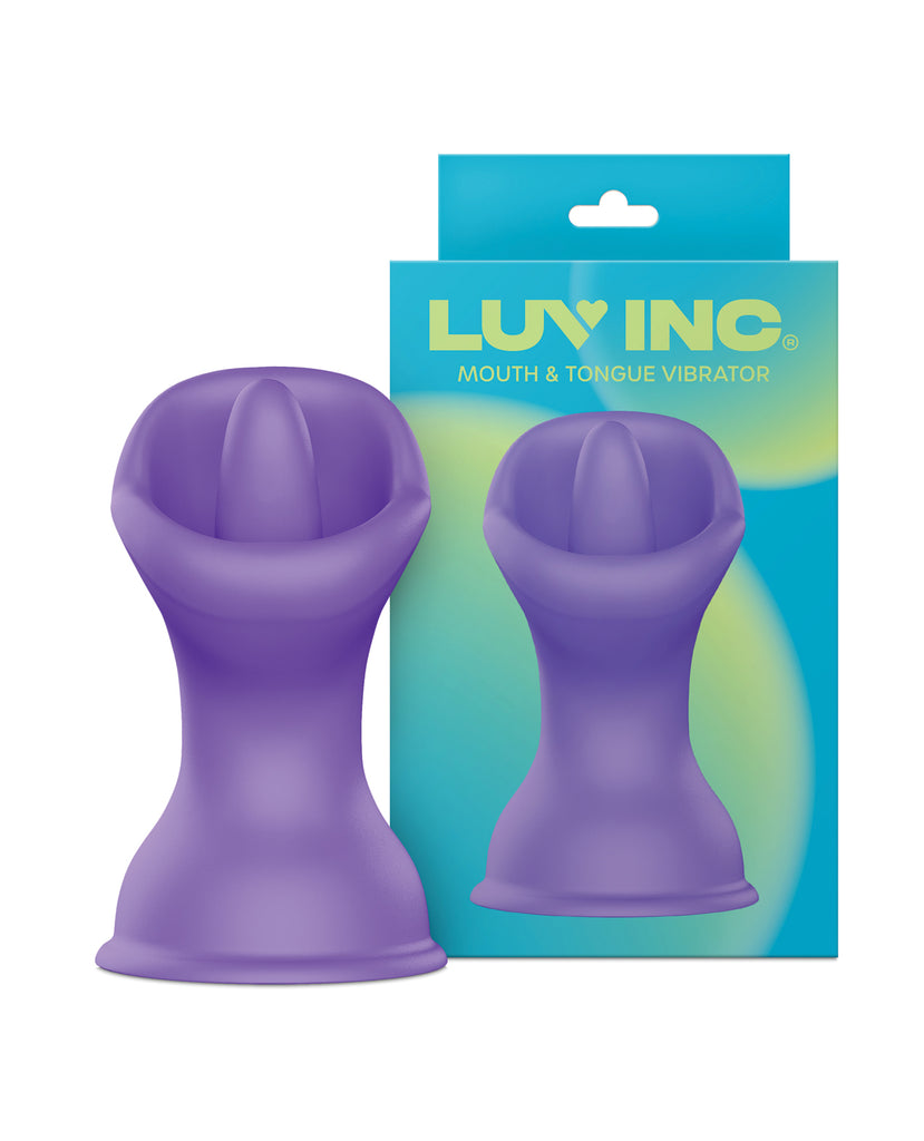 Luv Inc. Mouth & Tougue Suction Cup Vibrator - Purple