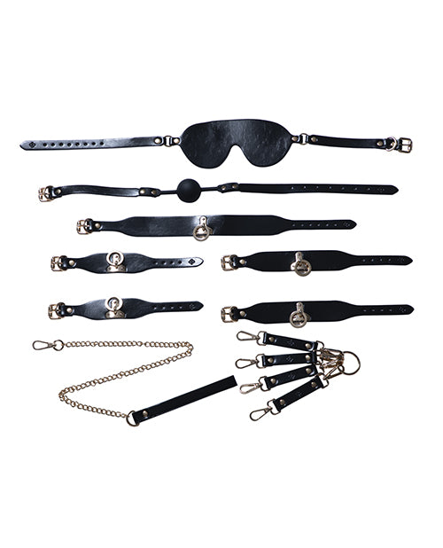 Kinky Play Box BDSM Kit 5 Piece Bondage Set - Black