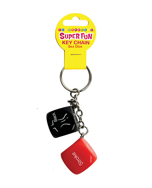 Super Fun Sex Dice Key Chain - Multi Color