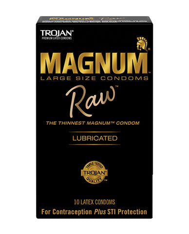 Trojan Magnum Raw Condoms - Pack of 10