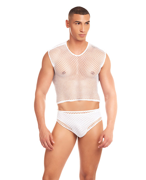 Rainbow Party Net Flex Large Mesh 3 pc Set - White L/XL