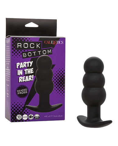 Rock Bottom Beaded Anal Probe - Black