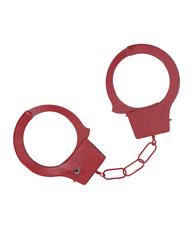 Shots Ouch! Classic Metal Handcuffs - Red