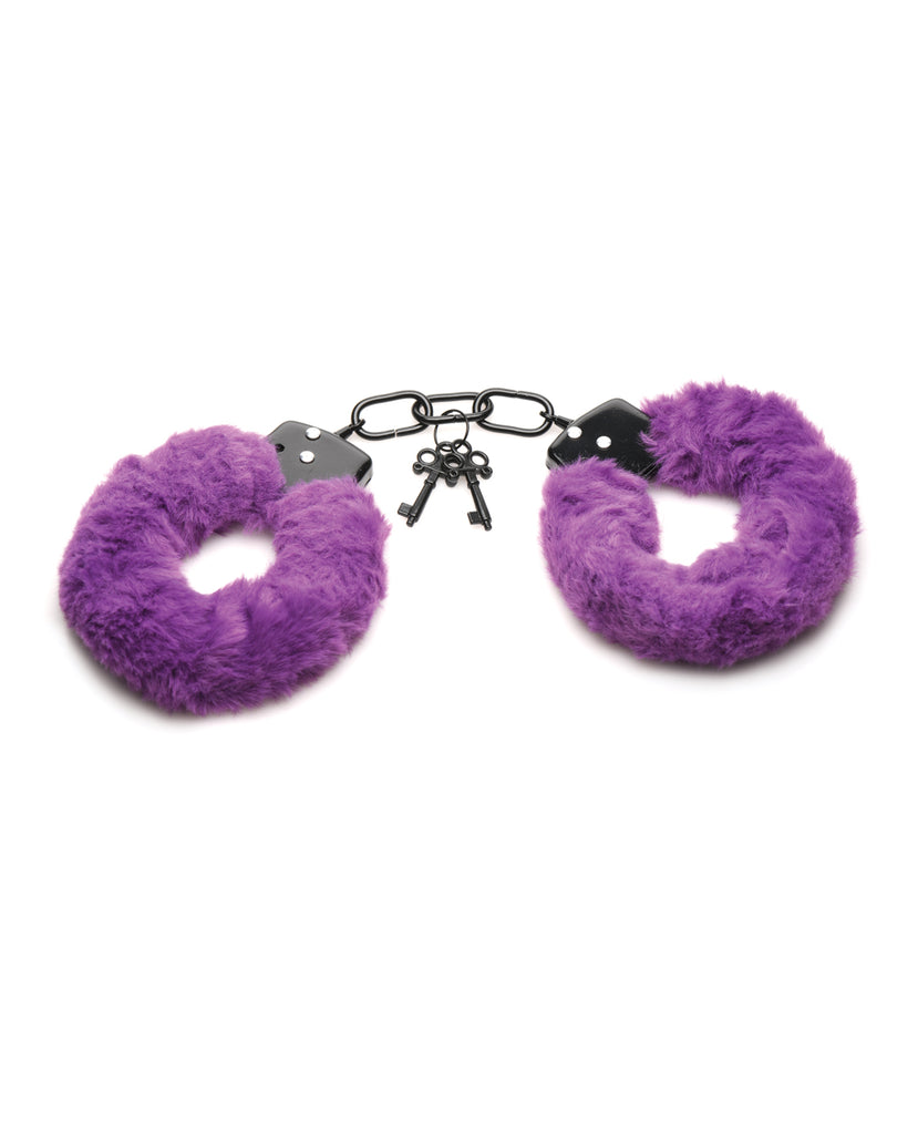 Master Series Cuffed in Furry Handcuffs - Purple