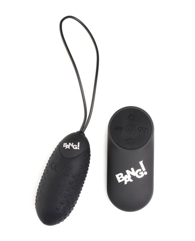 Bang! 28X Nubbed Silicone Egg w/Remote Control - Black