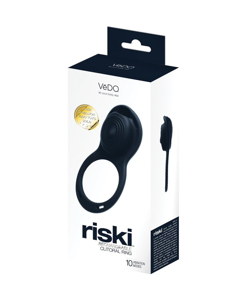 VeDO Riski Rechargeable Clitoral Vibe For Couples - Black