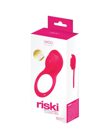 VeDo Riski Rechargeable Clitoral Vibe For Couples - Pink