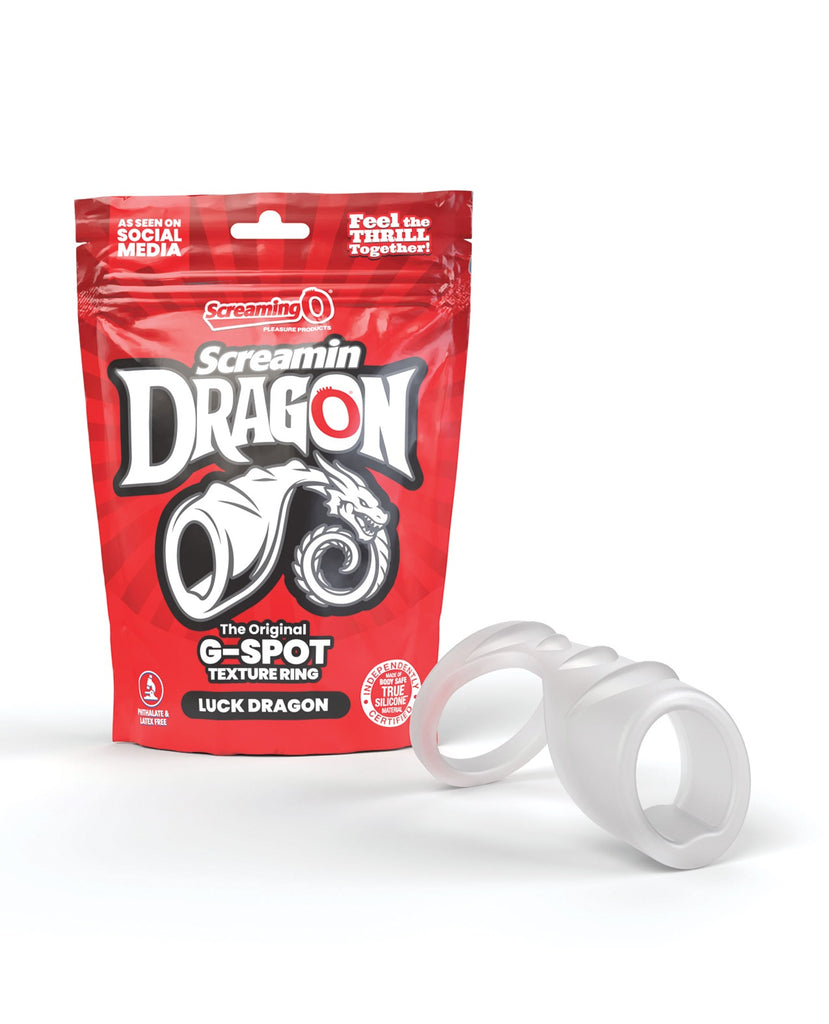 Screamin' Dragon Luck Dragon G-Spot Texture Ring - Clear
