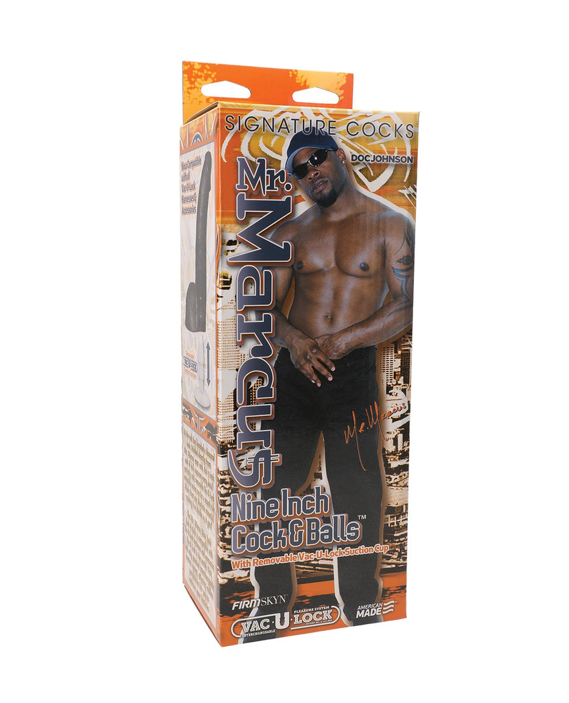 Signature Cocks Mr. Marcus 9" Cock & Balls w/Removable Vac-U-Lock Suction Cup