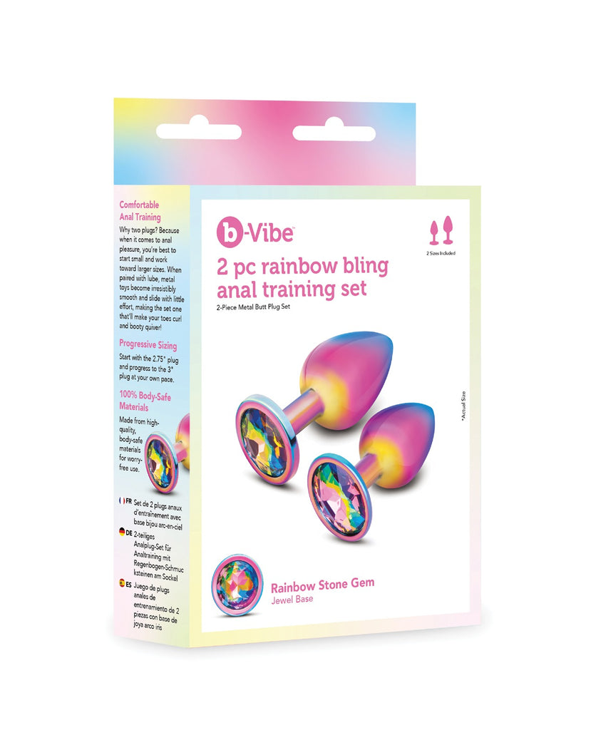 b-Vibe Rainbow Bling Anal Training Set - 2 pc Set