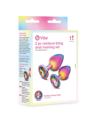 b-Vibe Rainbow Bling Anal Training Set - 2 pc Set