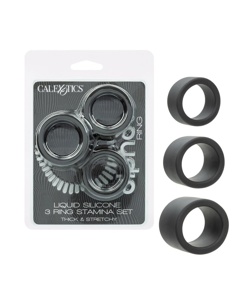 Alpha Liquid Silicone 3 Ring Stamina Set