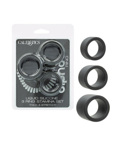 Alpha Liquid Silicone 3 Ring Stamina Set