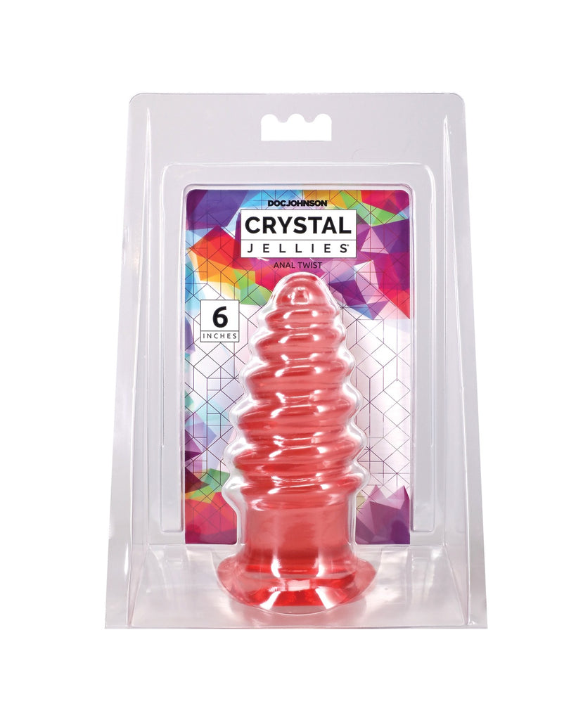 Crystal Jellies 6" Anal Twist - Pink