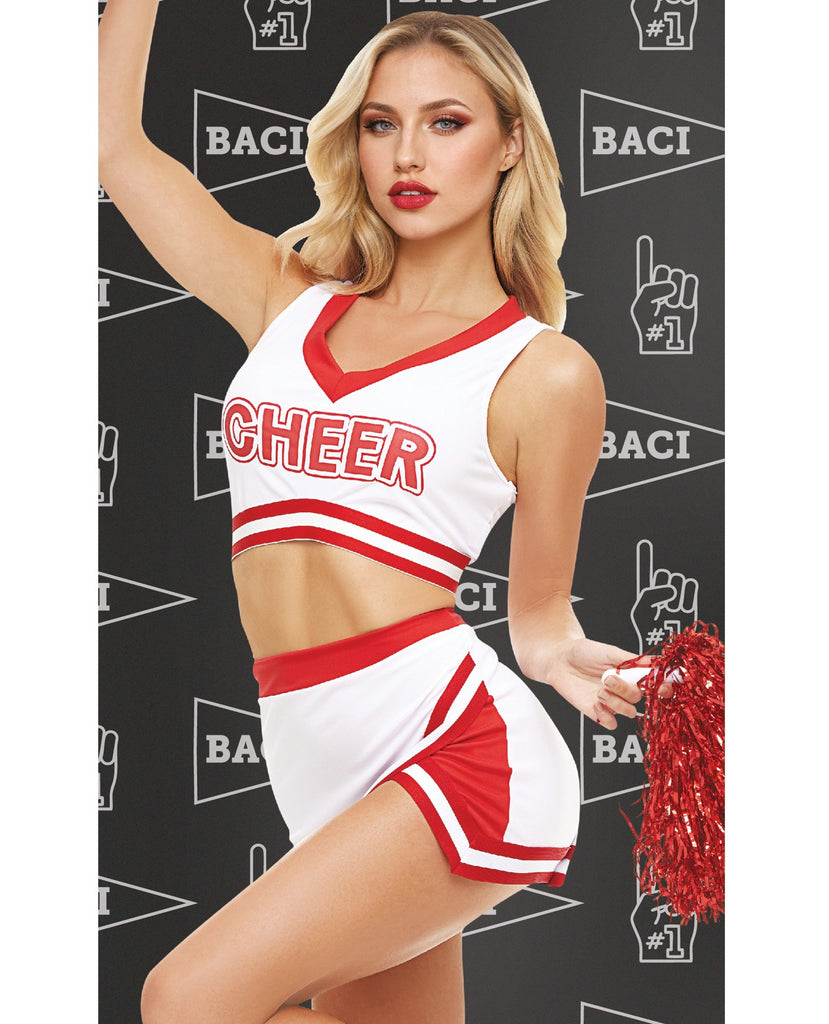 Dreams by Baci Lingerie Gameday Hottie 4-pc Set - White/Red O/S