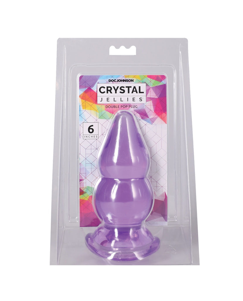 Crystal Jellies 6" Double Pop Plug - Purple