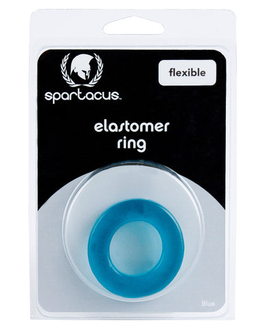 Spartacus Elastomer Cock Ring - Metro Blue