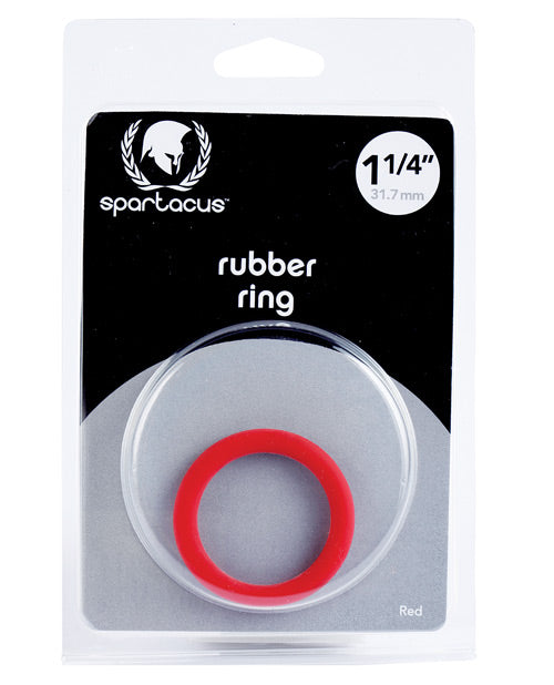 Spartacus 1.25" Rubber Cock Ring - Red