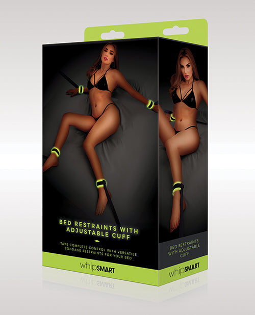 Whip Smart Glow In The Dark Bed Restraints W-adjustable Cuffs