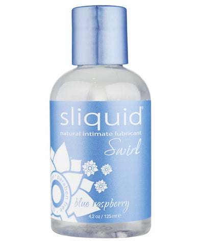 Sliquid Naturals Swirl Lubricant - 4.2 Oz  Blue Raspberry
