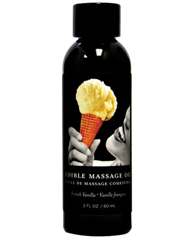 Earthly Body Edible Massage Oil - 2 Oz Vanilla