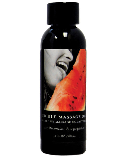 Earthly Body Edible Massage Oil - 2 Oz Watermelon