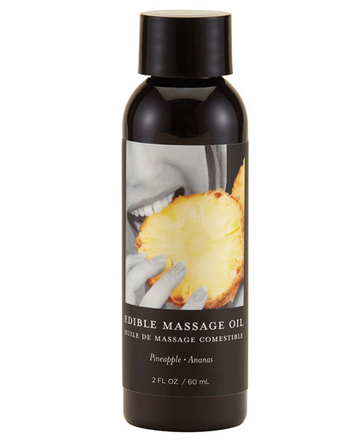 Earthly Body Edible Massage Oil - 2 Oz Pineapple