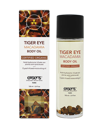 Exsens Organic Body Oil W-stones - Tiger Eye Macadamia 100 Ml