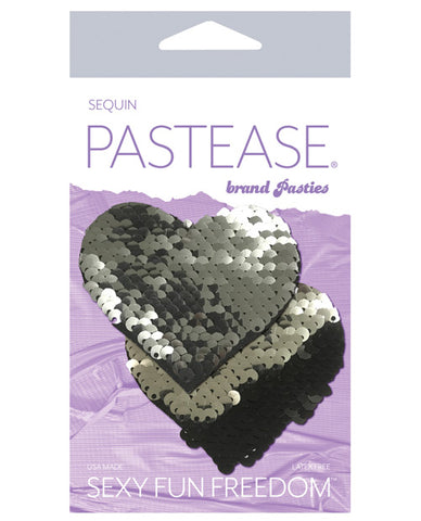 Pastease Color Changing Flip Sequins Heart - Slate-black O-s