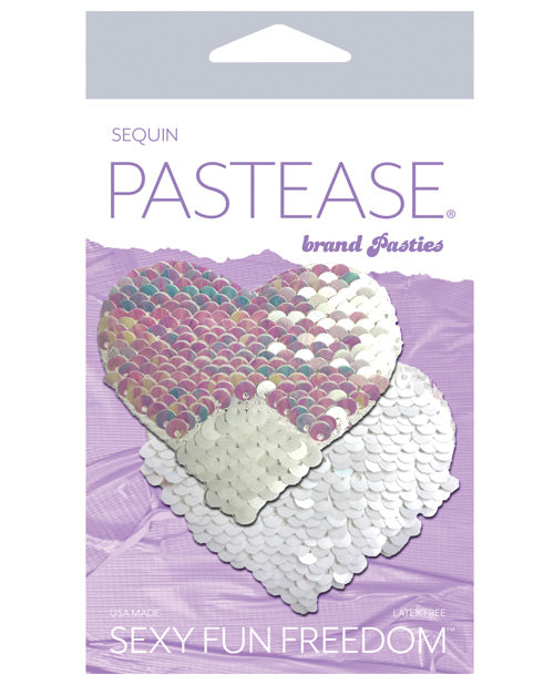 Pastease Color Changing Flip Sequins Heart - Pearl-white O-s