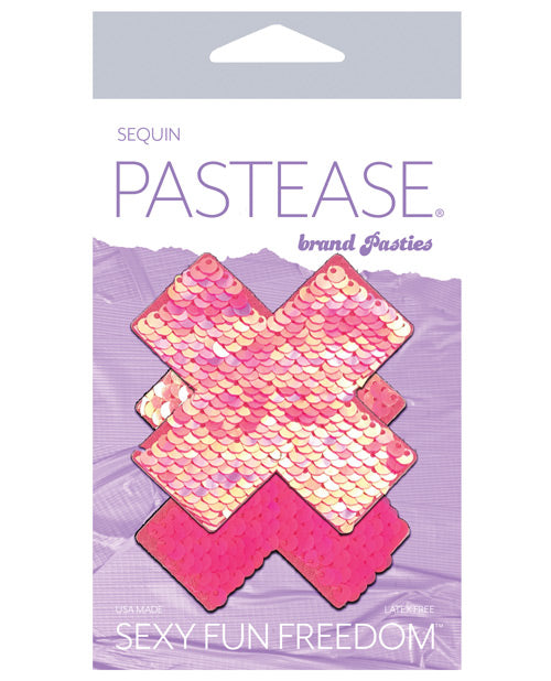 Pastease Color Changing Flip Sequins Cross - Pink O-s