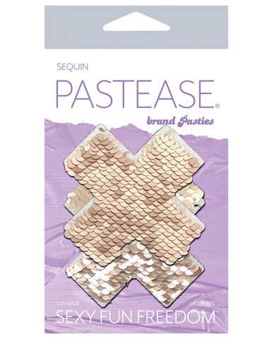 Pastease Color Changing Flip Sequins Cross - Rose Gold O-s
