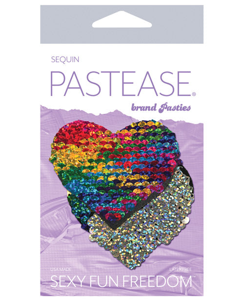 Pastease Color Changing Flip Sequins Heart - Rainbow O-s